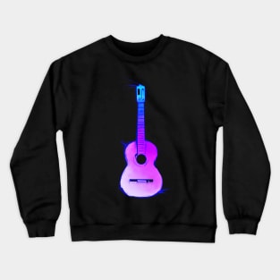 watercolor accustic guitar Crewneck Sweatshirt